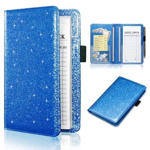 Vista 24 de ACdream - Libretas de servicio para camarera, libreta de anotación de comensales, lindo organizador de piel y cartera, para presentar la cuenta