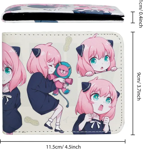 Vista 2 de Roffatide Anime SPY×FAMILY - Billeteras de piel sintética delgada multiusos para hombres y mujeres, ESPÍA×FAMILIA D, Casual