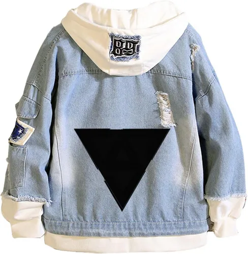 Vista 8 de KPOP Skz - Chaqueta de mezclilla con capucha para mujer y hombre