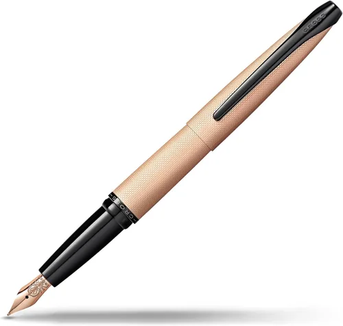 Vista 14 de Cross Pluma Fuente Recargable ATX Presentada en una Caja de Regalo de Lujo - Punta Media, Tinta Negra, Basalto Negro Refillable Fountain Pen