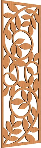 Vista 173 de 9 3/8"W x 24 3/8"H x 1/4"T Utica Decorativo Fretwork Madera Paneles de Pared, Abedul