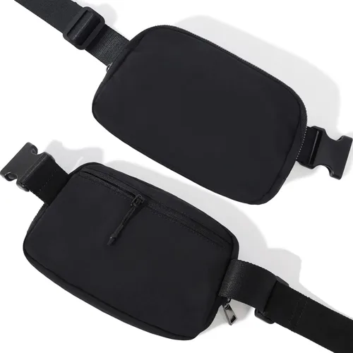 Vista 7 de TOBVZOO Riñoneras unisex a la moda, resistente al agua, correa ajustable, 1 compartimento principal, 3 ranuras de malla, 1 bolsillo trasero