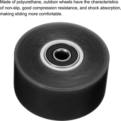 Vista 4 de PATIKIL Roller Skate Wheels with Bearings, Quad Skate Replacement for Double Row Skate Skateboards Indoor or Outdoor