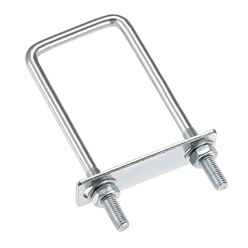 Vista 15 de uxcell Pernos cuadrados en U de 1 "(25 mm) de ancho interior de acero al carbono M8 con tuercas, placa de marco, arandelas redondas