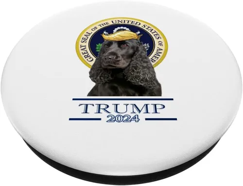 Vista 2 de Trump 2024 Cocker Spaniel inglés PopSockets PopGrip intercambiables