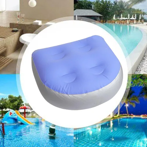 Vista 4 de Almohadilla de asiento elevador para spa y bañera de hidromasaje con ventosa, soporte de espalda para baño, cojín de masaje inflable suave, cómodo