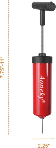 Vista 2 de Aoneky Mini bomba de mano para pelotas deportivas, bomba de aire portátil con almacenamiento de agujas, diseño compacto para baloncesto, fútbol