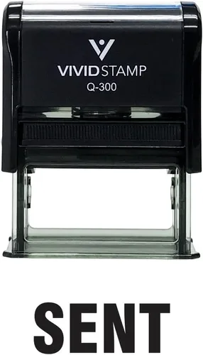 Vista 13 de Sent Self Inking Rubber Stamp (Black Ink) - Medium 2 Pack Negro