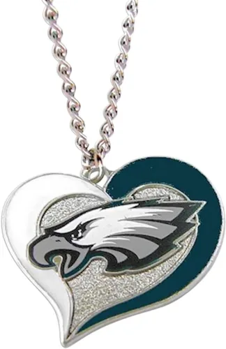 Vista 15 de Collar con colgante de corazón en espiral de la NFL - Joyería de regalo para mamá, esposa, hermana, hija, mejor amiga - Regalo ideal