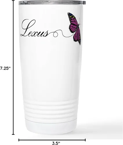 Vista 4 de CafePress Lexus - Taza de viaje de acero inoxidable, 20 onzas, vaso de café aislado de acero inoxidable