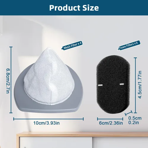 Vista 4 de Paquete de 4 filtros de repuesto de vacío 2033 compatibles con Bissell Featherweight Stick Aspiradora ligera sin bolsa 20331 20333 20334 20336 20339