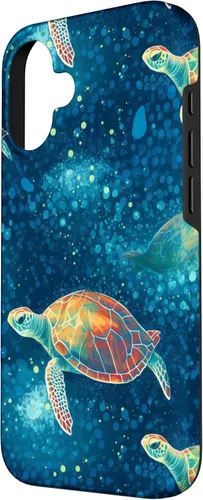 Vista 2 de iPhone 16 Magical Sea Turtles Case