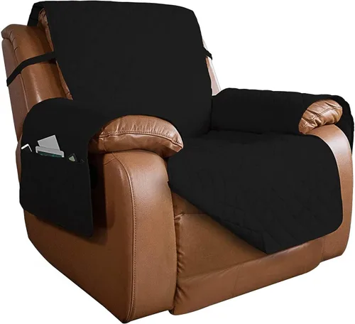 Vista 66 de PureFit - Funda de sofá acolchada reversible, protector de muebles impermeable, funda de sofá lavable con espuma antideslizante y correas elásticas