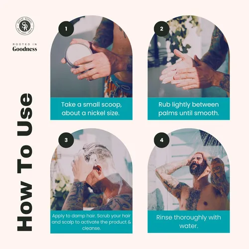 Vista 3 de Shear Revival Wonder Champú para hombres y mujeres, limpia y acondiciona el cabello y el cuero cabelludo, todo natural, sin sulfatos ni parabenos