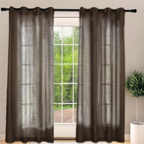 Vista 11 de Frelement Cortinas opacas extralargas de 108 pulgadas de largo, para sala de estar, cortinas de lino con bloqueo de luz, cortinas con aislamiento
