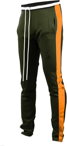 Vista 11 de SCREENSHOT-Track Pants S41700 Mens Premium Slim Athletic Fitness Lifestyle Workout Bottoms - Classic Fit S41700 Bk/Pu