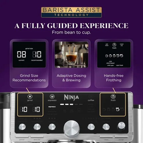 Vista 4 de Ninja Luxe Café Pro - Máquina de café espresso 4 en 1, café por goteo y Acero inoxidable