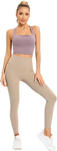 Vista 6 de YUDESEN Pantalones de yoga de cintura alta para mujer con bolsillo oculto en la cintura, leggings de yoga con control de abdomen para mujer