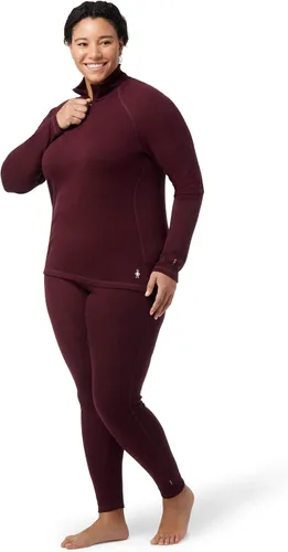 Vista 2 de Smartwool Capa base térmica clásica merino con cremallera de 14 Plus - Mujer