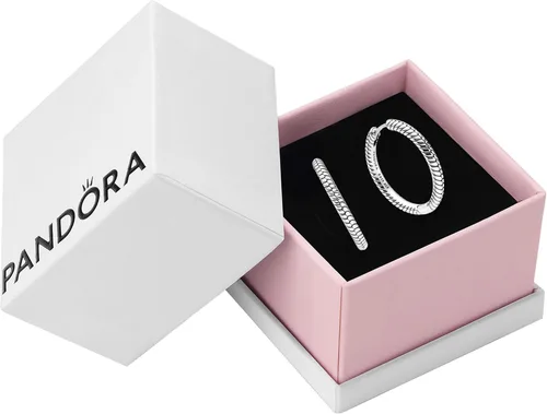 Vista 2 de Pandora Jewelry Moments Charm Pendientes de aro para mujer - Plata de ley