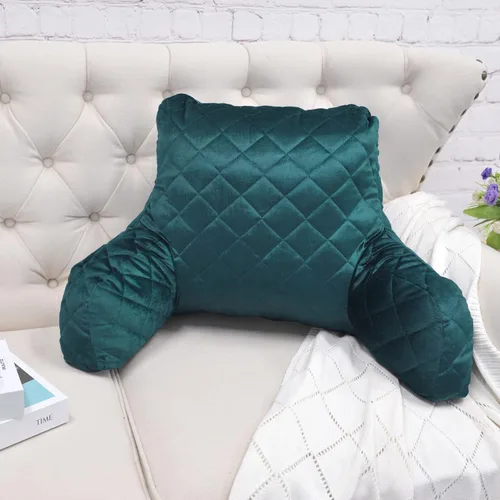 Vista 26 de Home Soft Things DO-IT-Yourself - Funda de almohada acolchada de terciopelo para lectura y relleno, respaldo para tumbona y reposabrazos