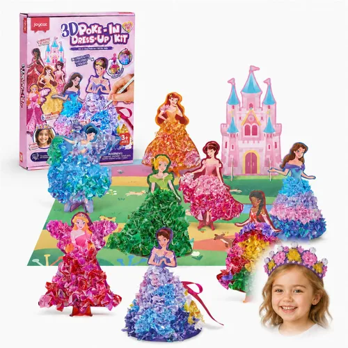 Vista 11 de JoyCat Kit de arte Poke de diseño de moda para niñas, 6 maniquíes sin coser