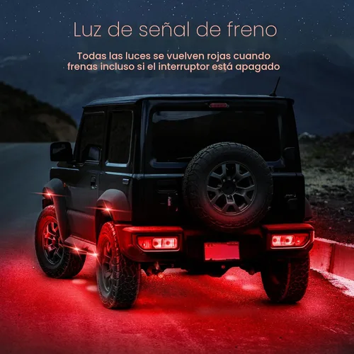 Vista 8 de Luces RGB Rock de ángulo completo de 4 cápsulas de 5 lados para camiones