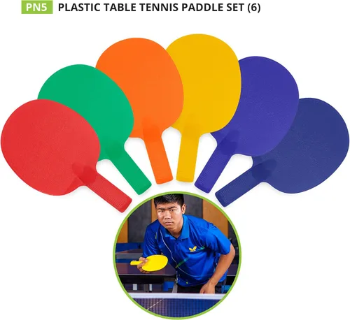 Vista 5 de Champion Sports PN5 - Raqueta de tenis de mesa de plástico, surtido