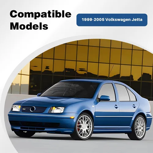 Vista 2 de CarPartsDepot Rejilla delantera compatible con Volkswagen Jetta (1999-2005 Jetta Black)