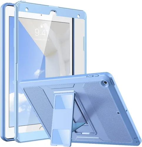 Vista 10 de MoKo Funda para iPad de 10.2 Pulgadas iPad 9ª Generación 2021/ iPad 8ª Generación 2020/ iPad 7ª Generación 2019, [Servicio Pesado] A Prueba
