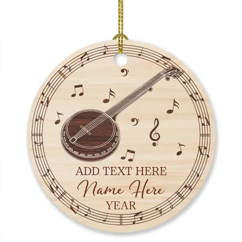 Vista 13 de Adorno de Navidad personalizado de acordeonista 2024, adornos de instrumentos musicales, adorno de acordeón, regalo para amantes de la música, texto