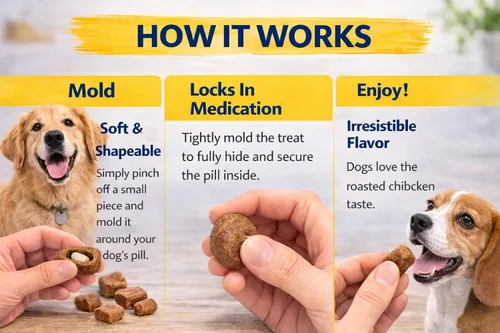 Vista 3 de PalaTech Canine Tricky Treats sabor a pollo asado (5.29 onzas)