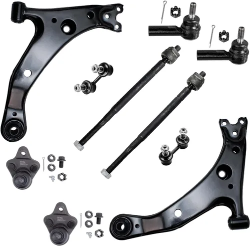 Vista 9 de Detroit Axle - Kit de suspensión delantera de 10 piezas para Chevrolet Trailblazer GMC Envoy 2004-2007 2005 2006 Soportes de brazo de control