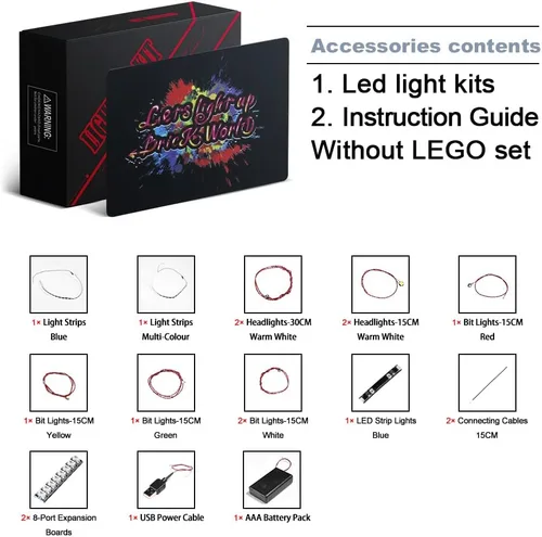 Vista 2 de Kit de iluminación LED BrickBling para Lego Sonic Green Hill Zone (SIN Modelo), Compatible con el set de juego 21331, juego de luces creativas DIY