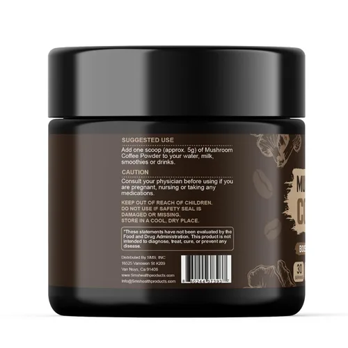 Vista 8 de Café en polvo de hongos 5.29 oz, mezcla de 9 hongos con melena de león, reishi, chaga, cordyceps y más, energía natural y enfoque - vegano, sin OMG