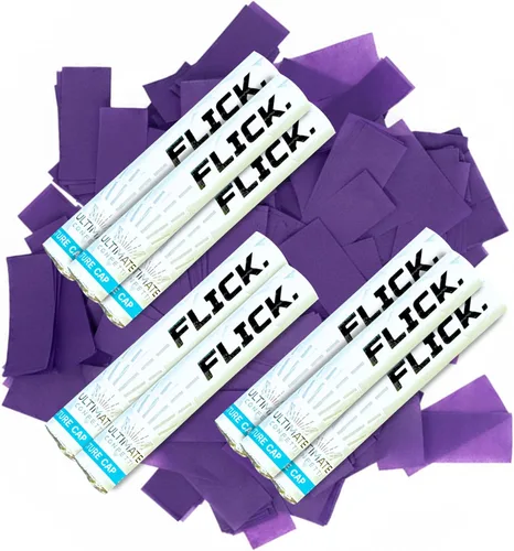 Vista 30 de Ultimate Confetti - Paquete de 8 varitas de confeti azul bebé - Palitos de mano de 6 pulgadas de papel de seda biodegradable para bodas, cumpleaños