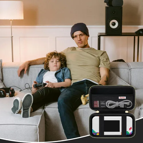Vista 7 de Supmay Funda rígida de viaje para My Arcade Tetris Pocket Player Pro, juegos de rompecabezas estratégicos, funda protectora de consola