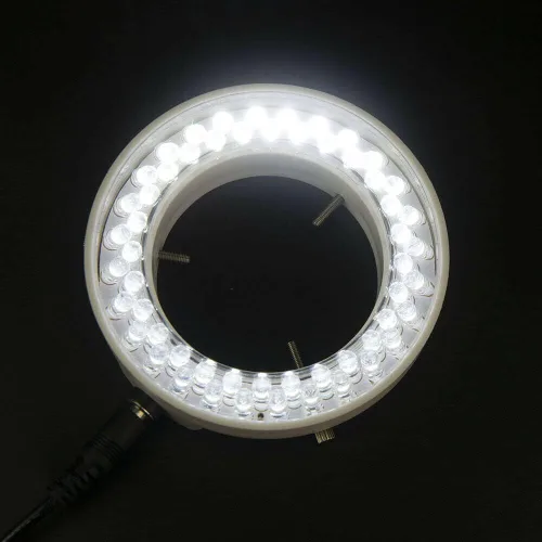 Vista 6 de Luz de anillo de microscopio estéreo- Lámpara de anillo LED de microscopio estéreo ajustable Iluminadores industriales 56LED Fuente de luz