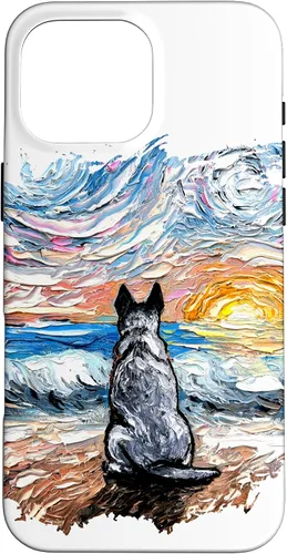 Vista 19 de Blue Heeler Starry Night Artwork Cattle Dog Lover Gift Case for iPhone 17