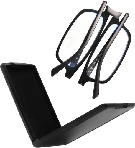 Vista 14 de SKYOAK Gafas de Sol de Lectura Plegables Irrompibles Evolucionadas para Mujeres y Hombres con Bloqueo de Luz Azul Anti UV Anti Fatiga Ocular