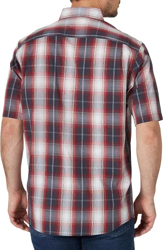 Vista 8 de Wrangler Authentics Camisa clásica a cuadros de manga corta para hombre