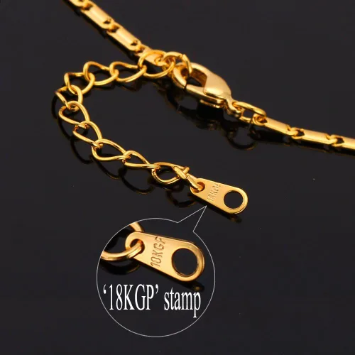 Vista 4 de U7 Women Girls Lucky Necklace Stainless Steel 18K Gold Plated Cute DachshundElephantPig Animal Pendant