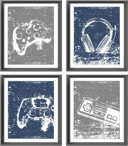 Vista 9 de AEHIE Póster artístico de pared para sala de juegos para niños, adolescentes, niños, dormitorio, sala de juegos, decoración de sala de juegos, club