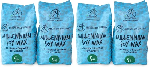 Vista 6 de American Soy Organics - Bolsa de 5 libras de cera de soja natural Millennium Wax para hacer velas