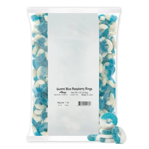 Vista 12 de Caramelos Albanese, anillos de manzana de goma, bolsa de 4.5 libras