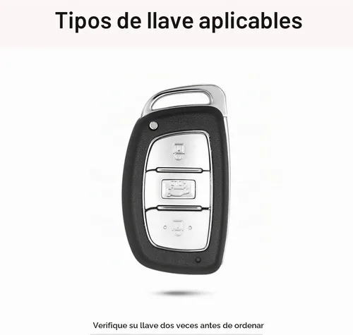 Vista 2 de Funda para llave inteligente con llavero, de piel auténtica color rosa, con cristales, carcasa protectora