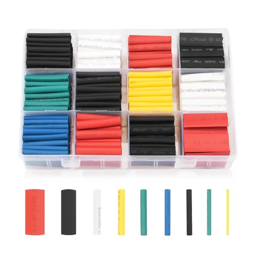 Vista 9 de innhom 400 tubos termorretráctiles, tubo termorretráctil, relación 3:1, forro adhesivo, juego de cables eléctricos, protección de aislamiento