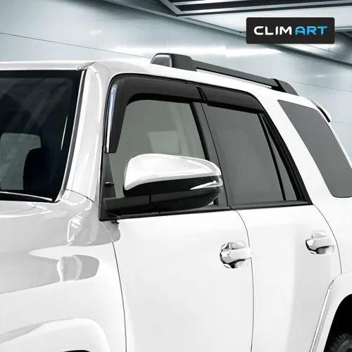 Vista 2 de CLIM ART Protectores de lluvia increíblemente duraderos para Toyota 4Runner 2010-2024, deflectores de ventana con cinta original, deflector de Para