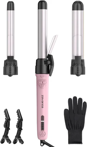 Vista 10 de Juego de rizadores giratorios para cabello largo, varita rizadora automática fácil de usar, obtén ondas de playa, 3 barriles de cerámica