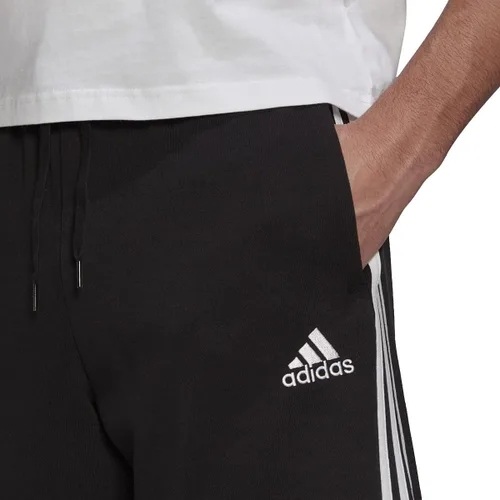 Vista 3 de adidas Essentials - Pantalones cortos de rizo francés de 3 rayas para hombre, AzulAzul marino